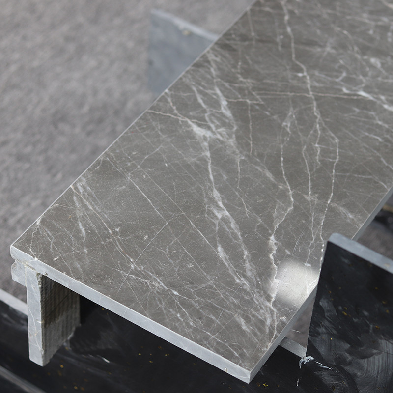 Grey Color Staircase Steps Floor deckt Poliermarmorschritt-Treppen-Fliesen mit Ziegeln
