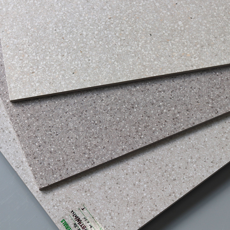 60x60cm weiße Gray Small Pots Anti Skid rustikale Fußbodenporzellan Terrazzo-Fliese