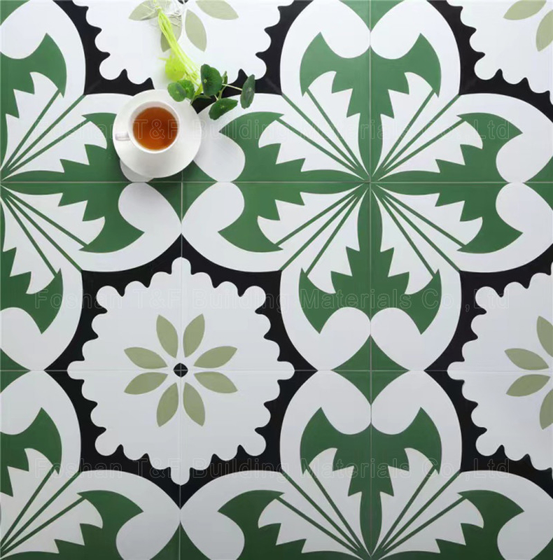 Küchen-Wand malte Blumenporzellan-Fliese, Innenboden-Blumen-Muster-Fliesen im Freien