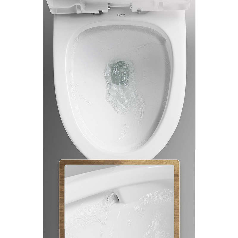 Spülungsboden der einteiligen Badezimmer-keramischen Toiletten-Doppeldruckdosen-4,2/6L - angebracht
