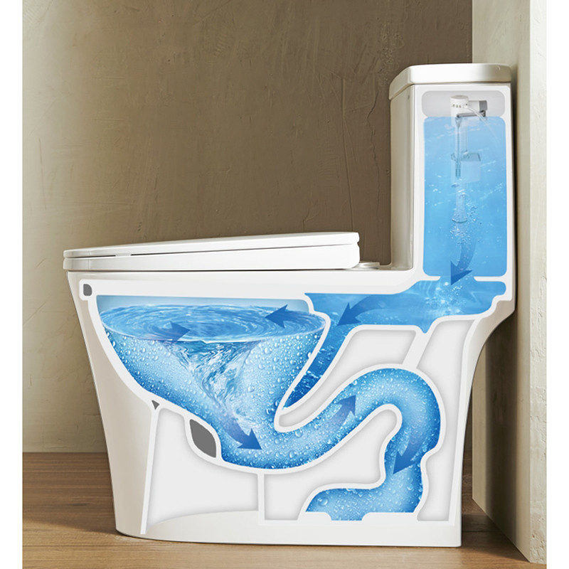 Spülungsboden der einteiligen Badezimmer-keramischen Toiletten-Doppeldruckdosen-4,2/6L - angebracht