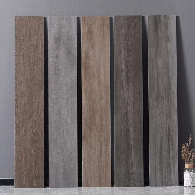 200x1200mm glasig-glänzendes Matt Wood Grain Porcelain Tile Brown Grey Indoor Wooden Look Antique