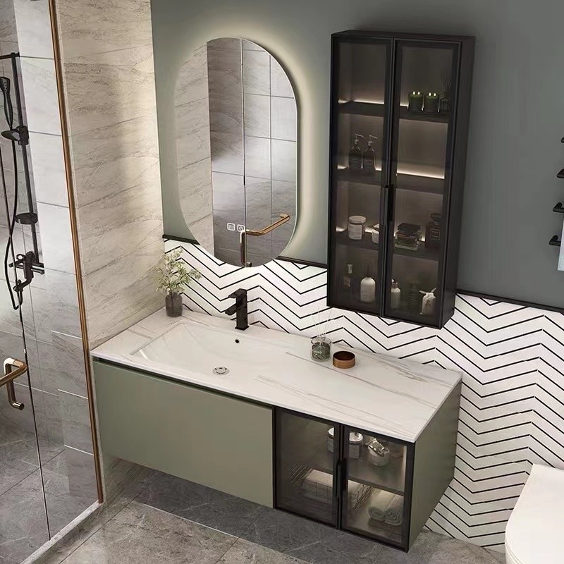 Spitzen-Carrara-Badezimmer-Eitelkeits-Einheiten kurvten weiße echte Marmorfarbe