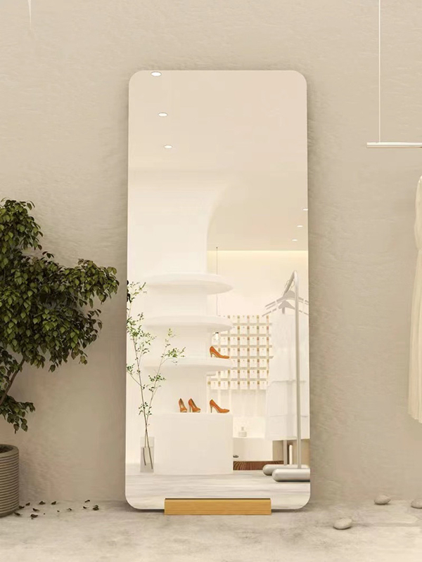 Barber Hair Salon Black And-Goldgroßer Boden-aufrechter Spiegel für Salon-Station