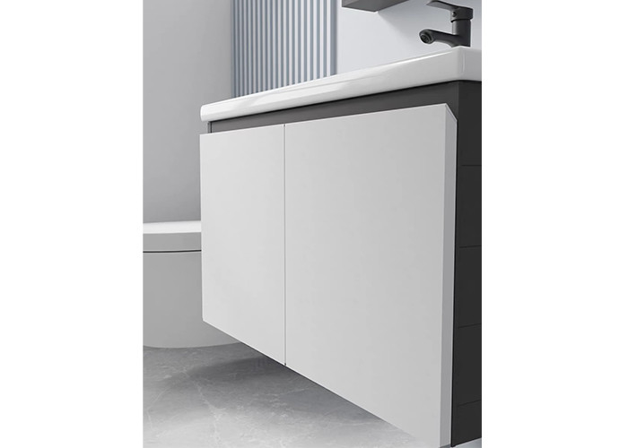 Sich hin- und herbewegender Badezimmer-Eitelkeits-Lieferanten-Spiegel-Kabinett-moderner Matte White Wall Mounted Bathroom-Eitelkeits-Luxussatz