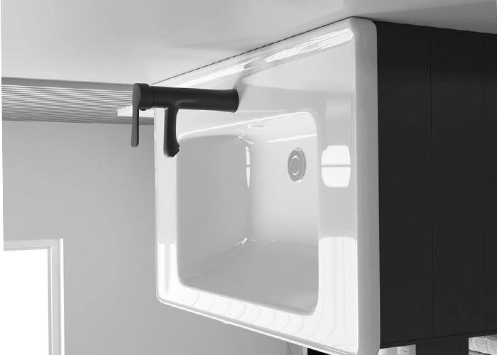 Sich hin- und herbewegender Badezimmer-Eitelkeits-Lieferanten-Spiegel-Kabinett-moderner Matte White Wall Mounted Bathroom-Eitelkeits-Luxussatz