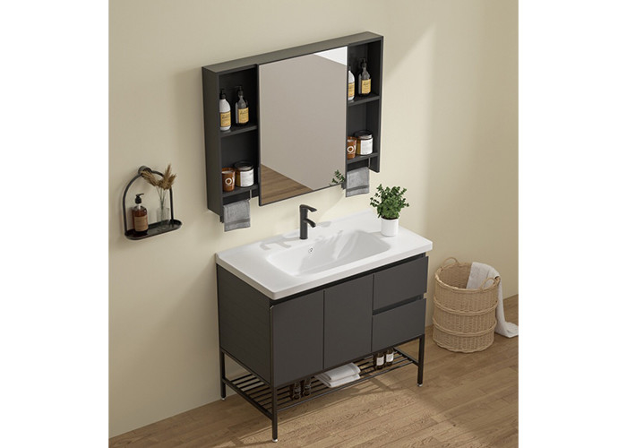 Acrylendbadezimmer-Eitelkeits-Einheits-Kabinett-Normallack mit Fach