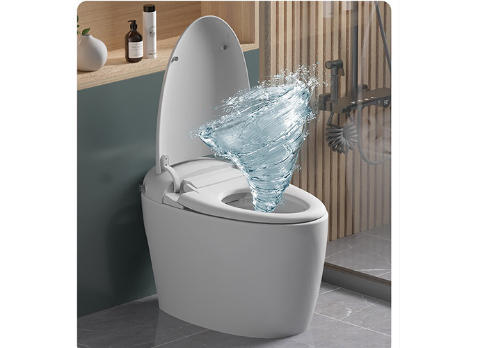 HOMIXE-Badezimmer-Luxus-Sensor-elektrisches automatisches ebenes WC-Bidet-keramischer Boden-Einteiler
