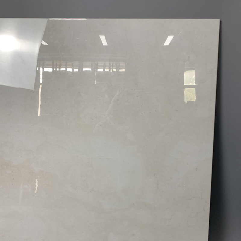 600x600mm voller Körper, den weiße Farbe glasig-glänzende Marmorfußbodenwand polierte, deckt Antibeleg mit Ziegeln
