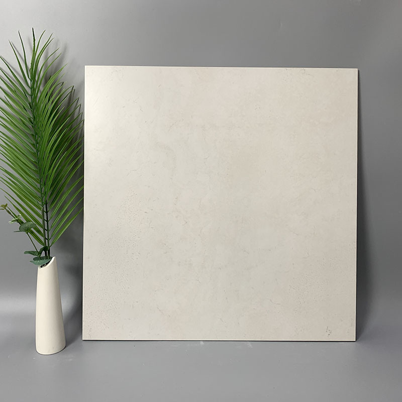 600x600mm voller Körper, den weiße Farbe glasig-glänzende Marmorfußbodenwand polierte, deckt Antibeleg mit Ziegeln