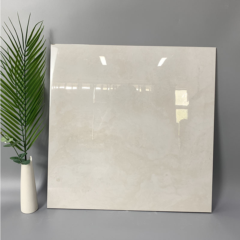 600x600mm voller Körper, den weiße Farbe glasig-glänzende Marmorfußbodenwand polierte, deckt Antibeleg mit Ziegeln