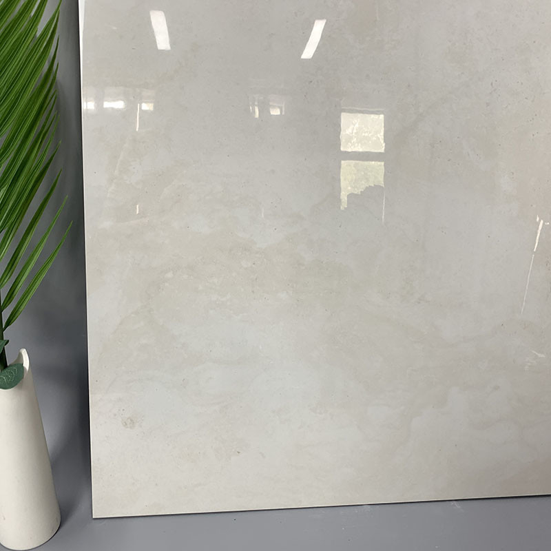 600x600mm voller Körper, den weiße Farbe glasig-glänzende Marmorfußbodenwand polierte, deckt Antibeleg mit Ziegeln