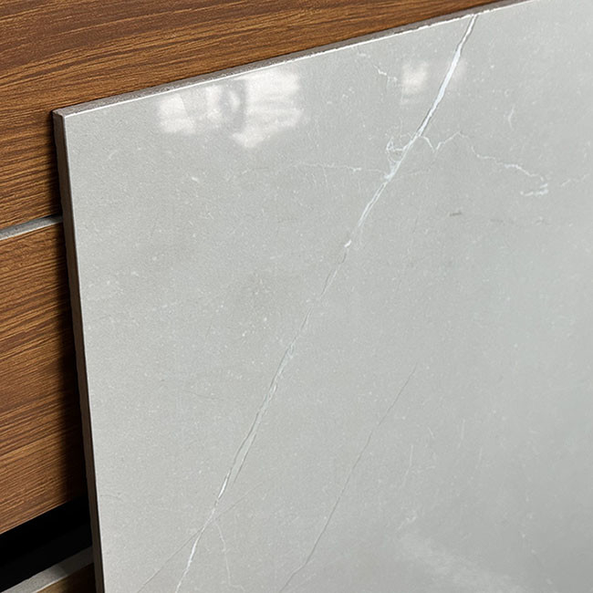 Hohe glatte Gray Nature Texture Glazed Polished-Porzellan-Bodenfliesen 600*600mm