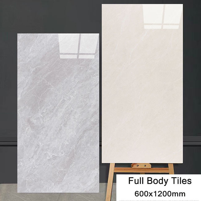 Hohes glattes glasiert deckt Gray Color Natural Texture Porcelain-Fliesen 600*1200mm mit Ziegeln