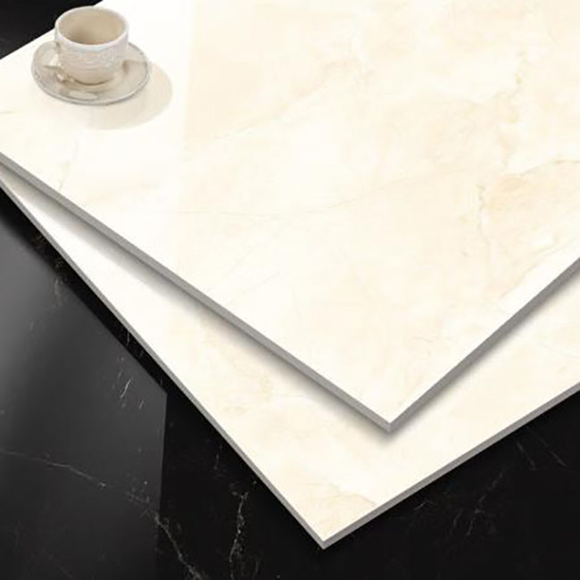 Hellgelbes Polier glasiert deckt Porzellan-Wand-Boden-Marmor mit Ziegeln deckt Antibeleg 600*600mm mit Ziegeln