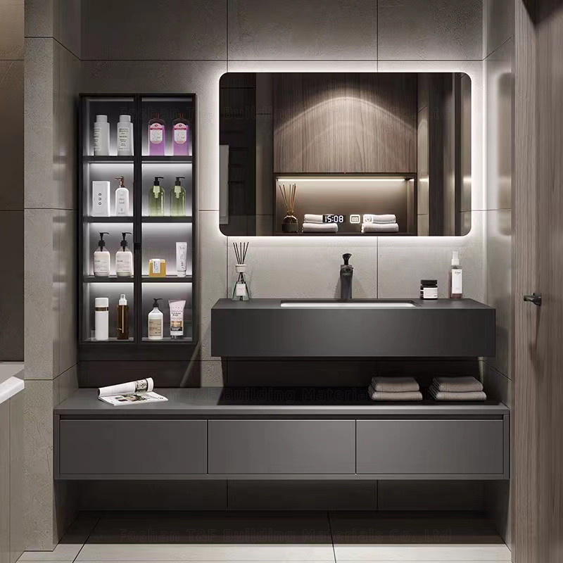 60cm Badezimmer-Eitelkeits-Einheiten mit Wanne und Seitenkabinett-Wand Hung Waterproof Bathroom Cabinet Set