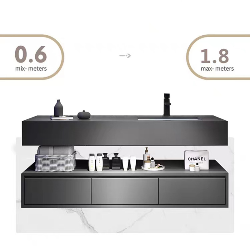 60cm Badezimmer-Eitelkeits-Einheiten mit Wanne und Seitenkabinett-Wand Hung Waterproof Bathroom Cabinet Set