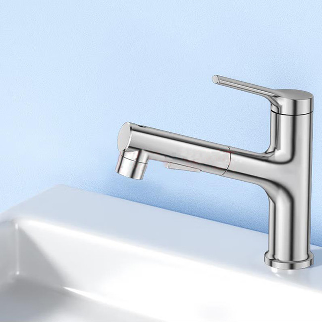 Moderne heiße und kalte flexible Rotation ziehen Becken-Hahn mit der zwei Spray-multi Funktion aus