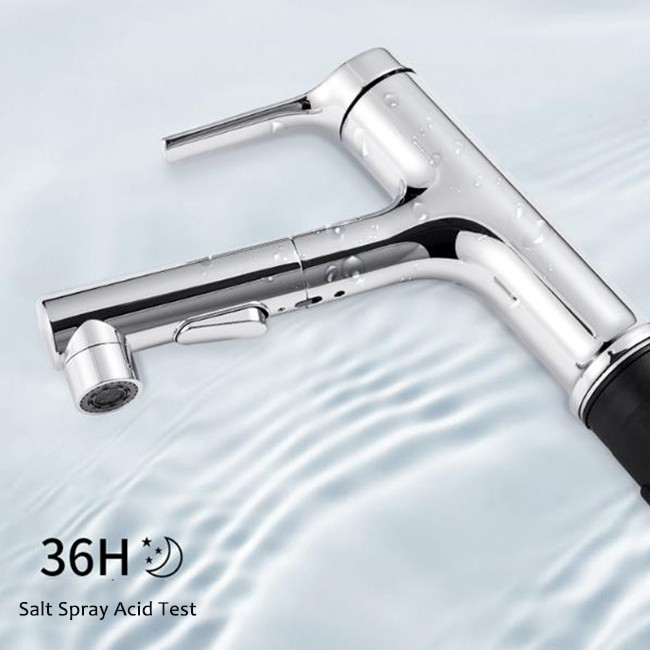 Moderne heiße und kalte flexible Rotation ziehen Becken-Hahn mit der zwei Spray-multi Funktion aus