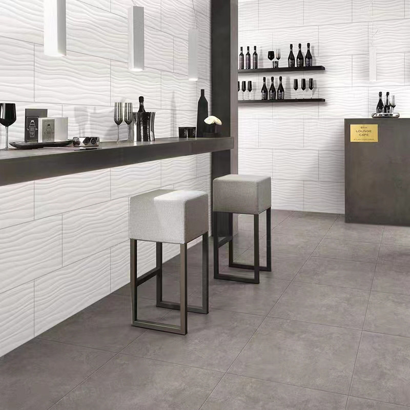Villa Terrasse Badezimmer Toilette Balkon Porzellan Fliesen 300x600mm Wellenmodell Matte Verglasung Oberfläche Vollkörper