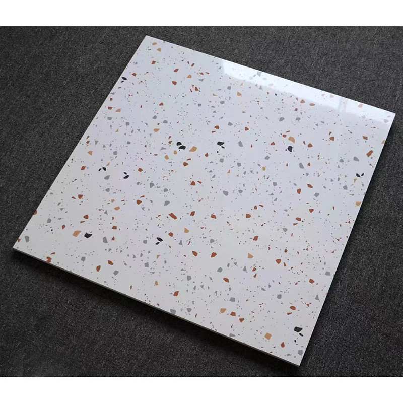 60x60cm Hochglanz polierte glasig-glänzende Terrazzo-Fliesen für Wohnzimmer-Küchen-Badezimmer-Wand-Boden
