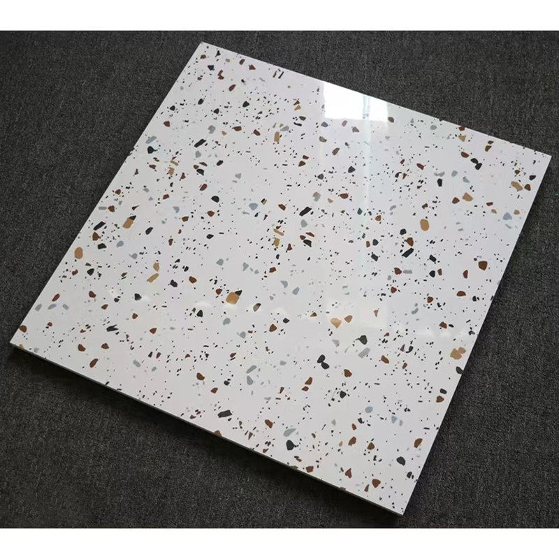 60x60cm Hochglanz polierte glasig-glänzende Terrazzo-Fliesen für Wohnzimmer-Küchen-Badezimmer-Wand-Boden