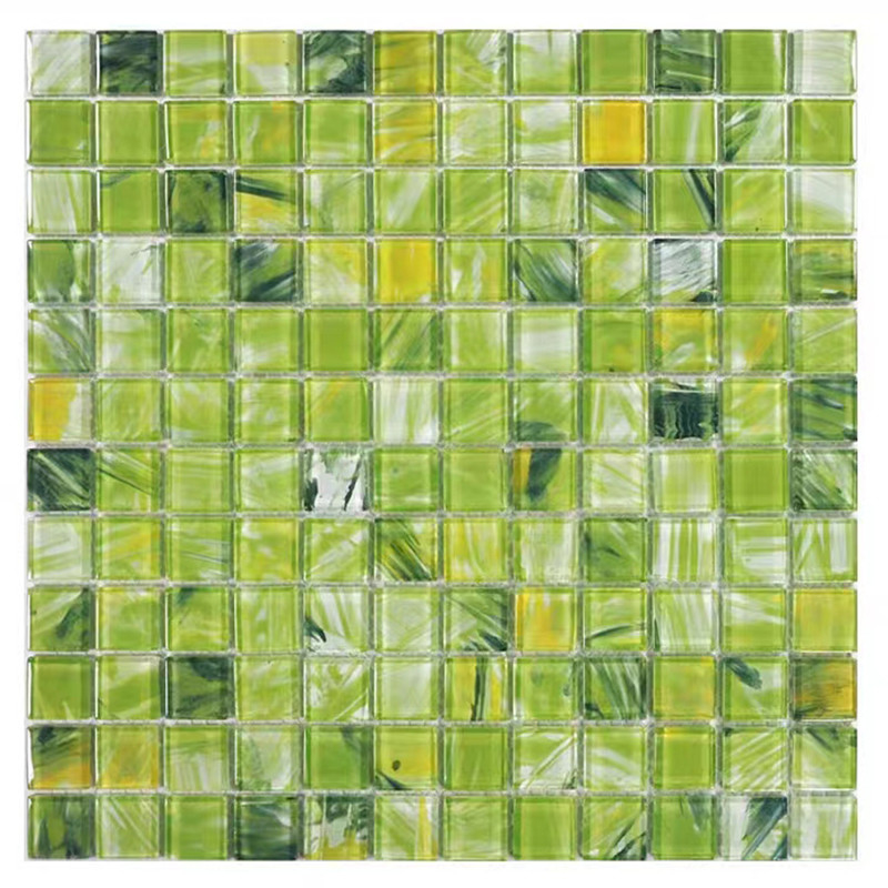 300 x 300 mm Kristallglas-Mosaikfliesen für Balkon, Küche, Badezimmer, Wand, Schwimmbad
