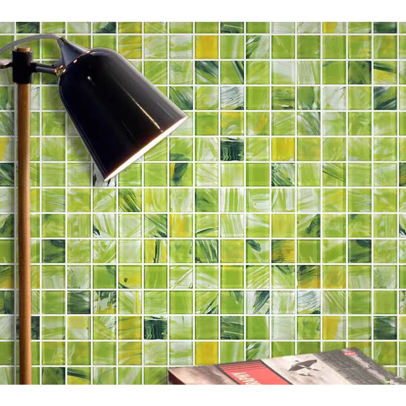 300 x 300 mm Kristallglas-Mosaikfliesen für Balkon, Küche, Badezimmer, Wand, Schwimmbad