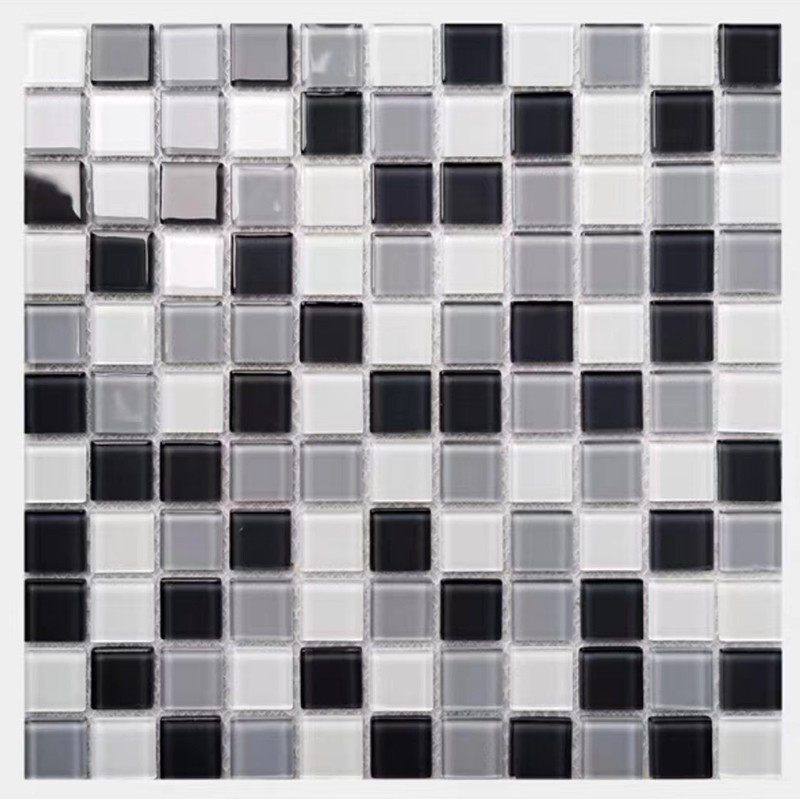 300x300mm Kristallglas Mosaik Fußbodenwandfliese Für Bad Schwimmbad Küche Backsplash