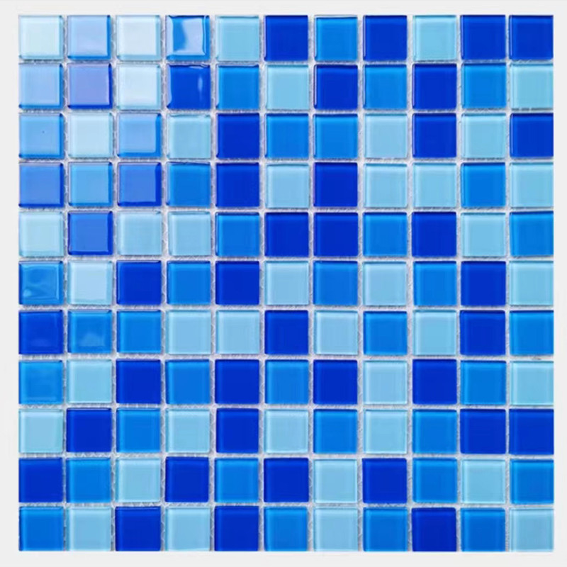 300x300mm Kristallglas Mosaik Fußbodenwandfliese Für Bad Schwimmbad Küche Backsplash