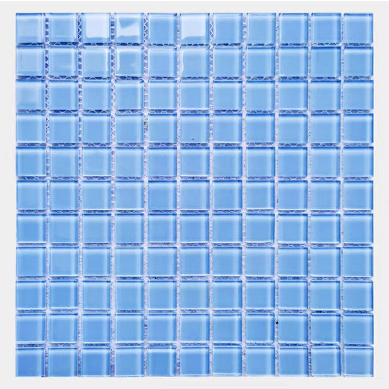300x300mm Kristallglas Mosaik Fußbodenwandfliese Für Bad Schwimmbad Küche Backsplash