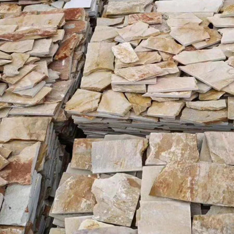 gelegentlicher Rusty Slate Meshed Flagstone Outdoor-Garten der natürlichen Marmorstein-3D, der Straßenbetoniermaschinen-Wand-Fliesen ausbreitet