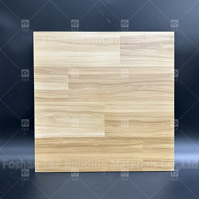600x600mm Vollkörperrustikale Bodenfliesen Holztekstur Oberfläche Schiebefeste Porzellanfliesen