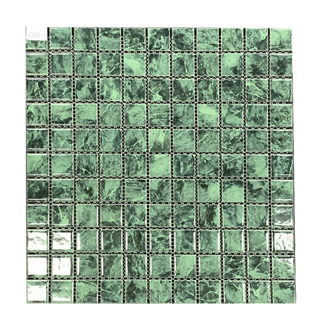 Grüne Marmorstein Mosaikfliesen für Boden und Badezimmerwand