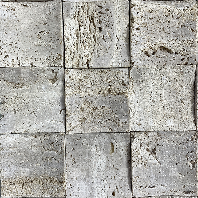 Naturmarmor Beige Travertin Mosaik Fußboden Wandfliesen Konkaver Hintergrund Wandkulturfliesen