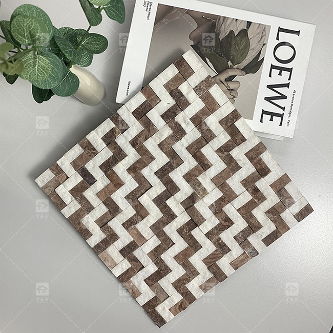 Marmorgesteinschauen Mosaikfliesen Matte Oberfläche Dekorieren Badezimmer Küche Backsplash