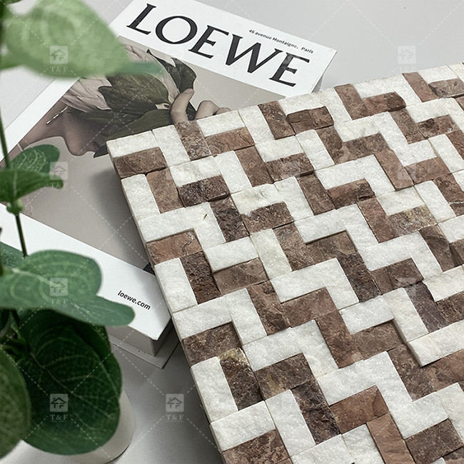 Marmorgesteinschauen Mosaikfliesen Matte Oberfläche Dekorieren Badezimmer Küche Backsplash