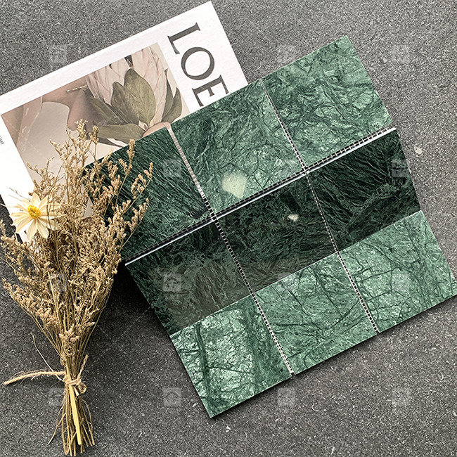 Naturmarmor Mosaik Polster Schwimmbad Fliesen Grüne Quadrat Form Wohnkultur