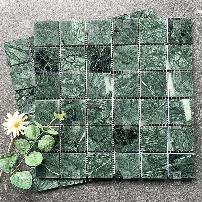 Naturmarmor Mosaik Polster Schwimmbad Fliesen Grüne Quadrat Form Wohnkultur