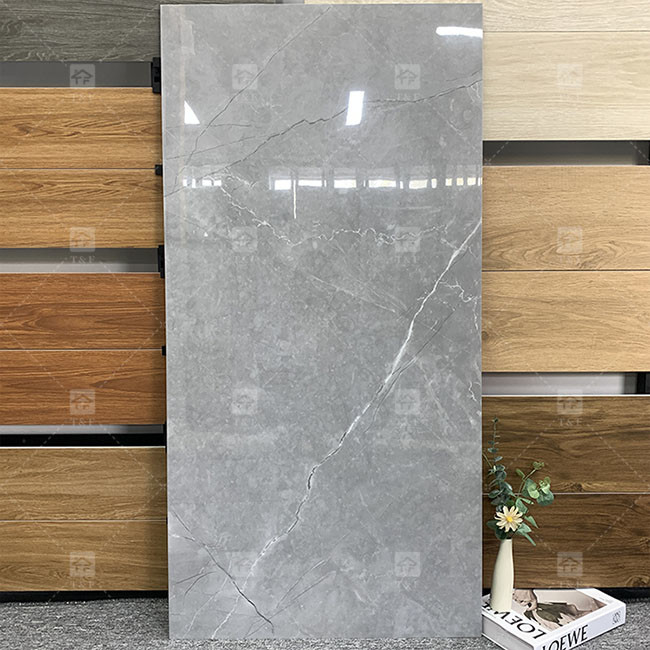 Luxus 600x1200mm Vollkörper glänzend poliert Glasfliesen für Boden Marmor Porzellanfliesen