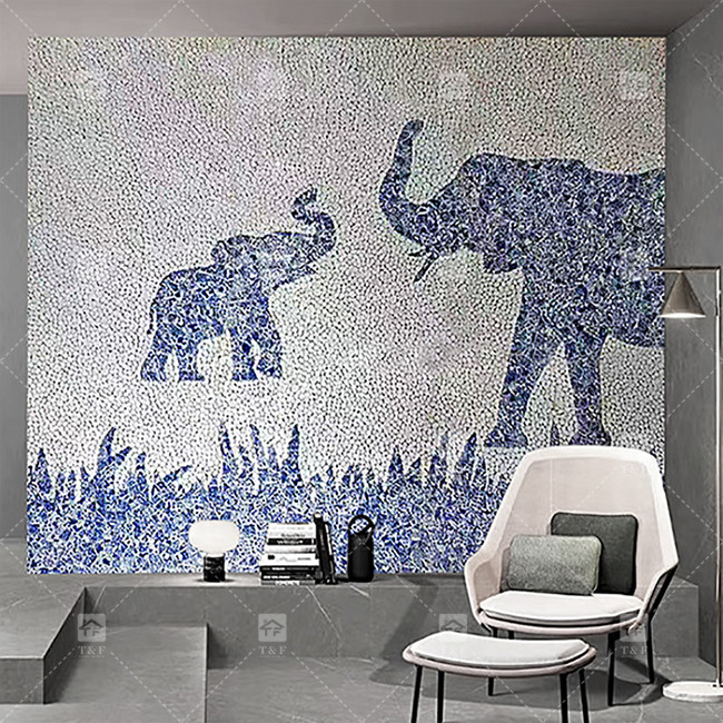 Mosaik Fliesen Bildkunst Wandmalerei Restaurant Wohnzimmer Innenausstattung Wandmalerei Mosaik