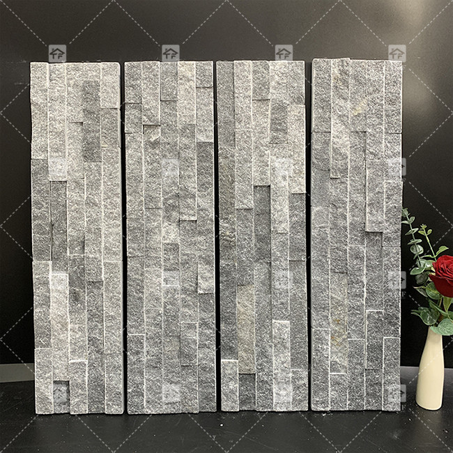 Außenwand Schiefersteinplatten Natursteinfliesen Wandverkleidung Kulturstein für Kamin