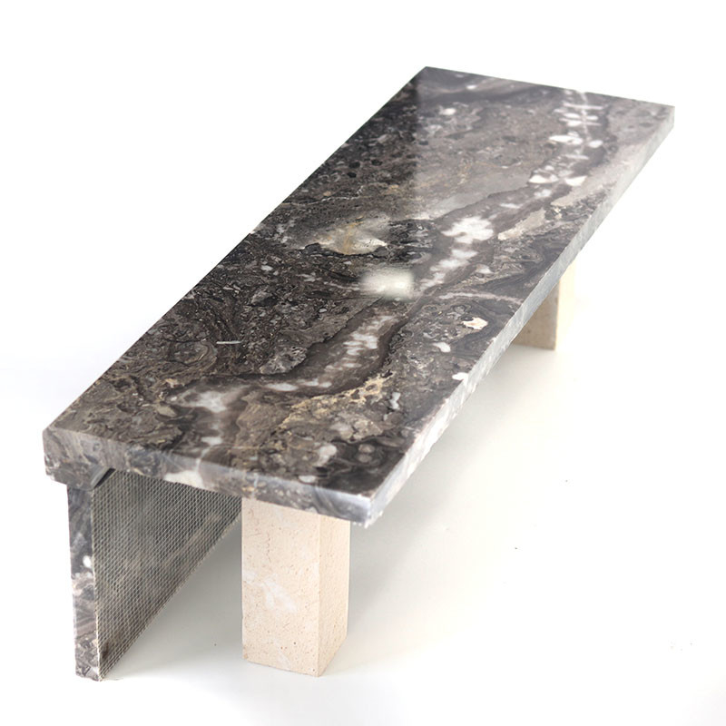 Marmortreppen-Keramikfliesen, glatte Antibeleg-Treppe decken dunkles Grey Color mit Ziegeln